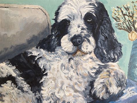 Cocker spaniel painting original oil painting 12 by 16 | Etsy