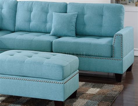 Baby Blue Sectional Sofa | Baci Living Room