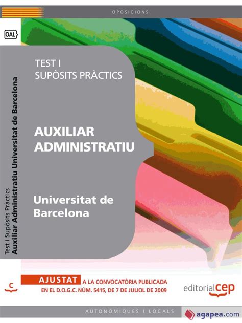 AUXILIAR ADMINISTRATIU UNIVERSITAT DE BARCELONA TEST I SUPOSITS