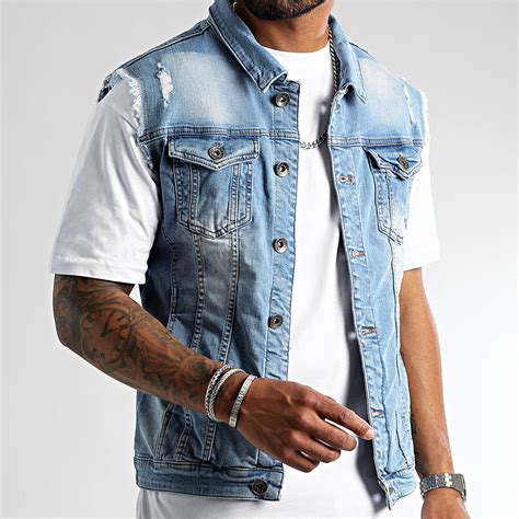 Lbo Veste Jean Sans Manche 2460 Bleu Denim