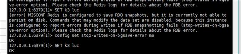 Redis Error Misconf Redis Is Configured To Save Rdb Snapshots