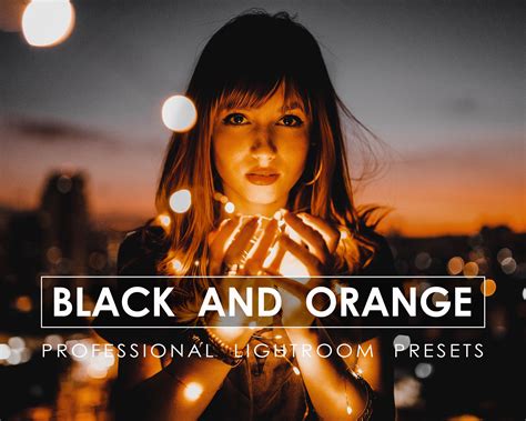 10 Black And Orange Lightroom Presets Moody Presets Mobile Etsy