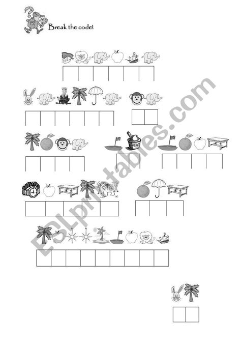 Break The Code Esl Worksheet By Natprint