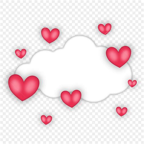 Love Valentine Cloud Vector Art Png Cute D Love Valentine Design With