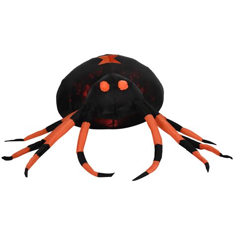 43 cm Aufblasbare Halloweendeko Große Spinne mit LED Beleuchtung