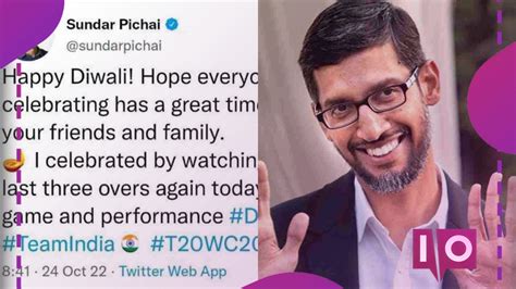 Google CEO Sundar Pichai Celebrates Diwali And Delivers Epic Response