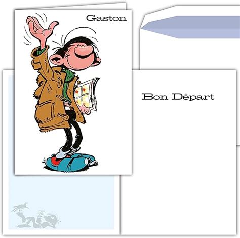 AFIE GLMX 2036 Gaston Lagaffe Maxi Grande Carte Départ Retraite ou