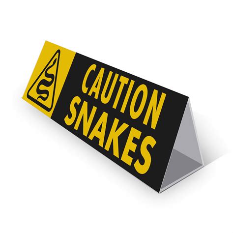 Caution Snakes - Landscape Corflute Toblerone Signs – New Signs
