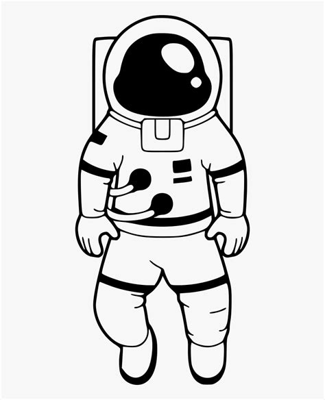 Astronaut - Astronaut Clip Art Black And White, HD Png Download - kindpng