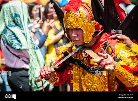 Singakawang Indonesia Th Feb A Tatung Seen Torturing Himself