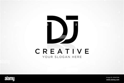 DJ Letter Logo Design Vector Template Alphabet Initial Letter DJ Logo