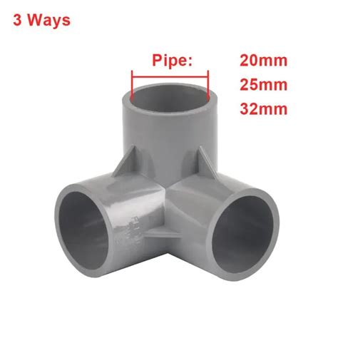 Inside Diameter 20 25 32mm Pvc Pipe Connector Straight Elbow Tee Water Pipe Adapter Home Diy