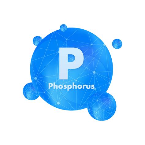 Mineral P Phosphorus Blue Shining Pill Capsule Icon Vector Stock