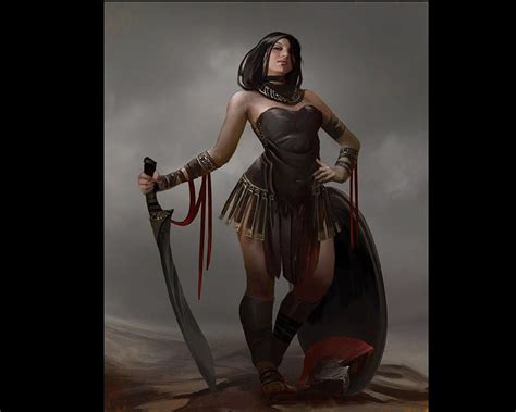 Spartan Woman Helmet Sword Fantasy Warrior Hd Wallpaper Peakpx