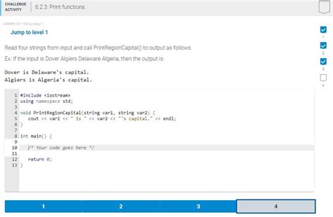 Solved CHALLENGE ACTIVITY 6 2 3 Print Functions Chegg