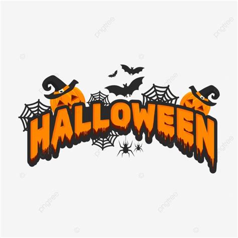 Halloween Horror Text With Pumpkin Illustration Halloween Happy