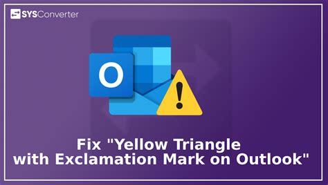 How To Fix Yellow Triangle With Exclamation Mark On Outlook