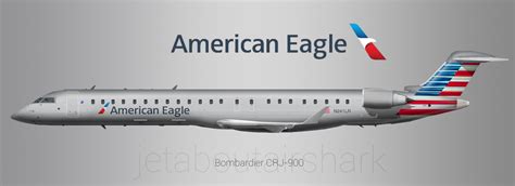 American Eagle (Mesa Airlines) CRJ-900 - re-create - by AirShark ...