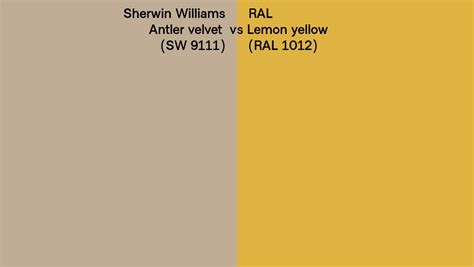 Sherwin Williams Antler Velvet Sw Vs Ral Lemon Yellow Ral