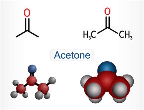 Molécule D'acétone Cétone C'est Un Solvant Organique Formule Chimique ...