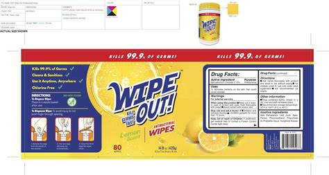 Wipe Out Antibacterial Wipes Lemon Scent Solution Tzumi Innovations Llc