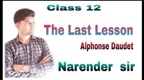 The Last Lesson By Alphonse Daudet Youtube