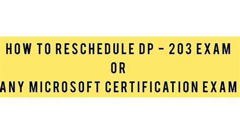 How To Reschedule Dp Examination How To Reschedule Microsoft