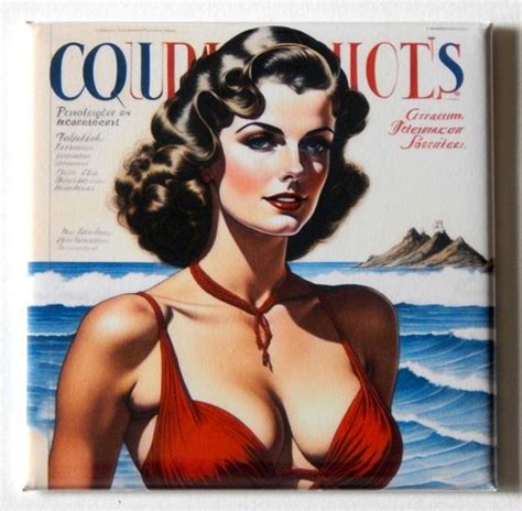 Woman In Red Bikini Swimsuit FRIDGE MAGNET Fashion Advertisement Style A EBay
