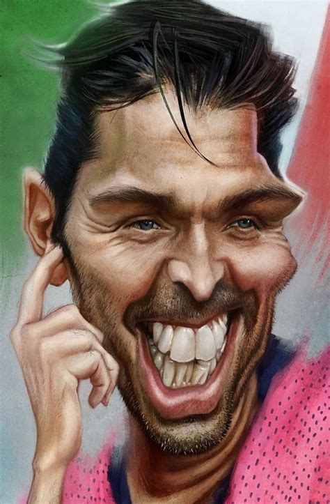 Gianluigi Buffon Caricature Celebrity Caricatures Caricature Drawing