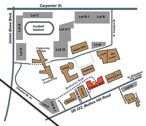 Rowan Glassboro Campus Map - Franny Antonietta