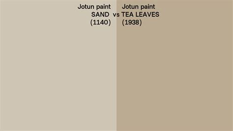 Jotun Paint Sand Vs Tea Leaves Side By Side Comparison