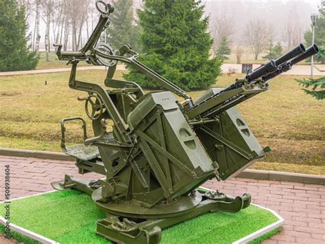 Twin Anti Aircraft Heavy Machine Gun Weapons For Hitting Aerial Targets Anti Aircraft Machine