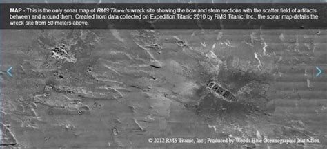 Home Design 136vxj: Titanic Wreckage Site Map