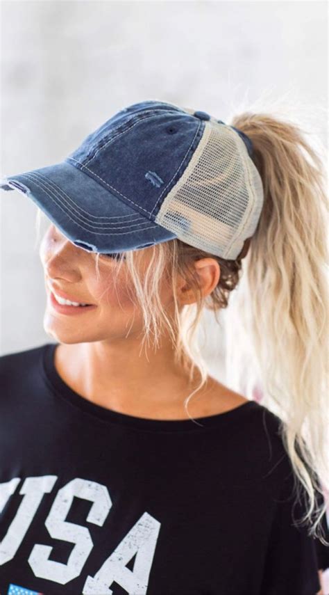 Pin By Haili On Style Baseball Cap Hairstyles Ball Cap Hair Ball