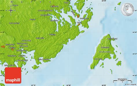 Physical Map Of Bucks Harbor