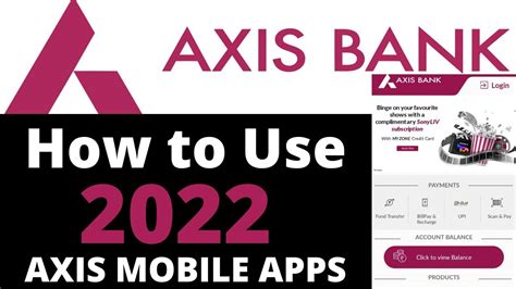 How To Use Axis Mobile Apps Axis Bank Passbook Balance Check Axis