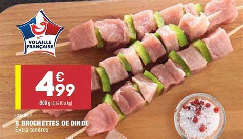 Promo 8 Brochettes De Dinde Corril Chez Aldi ICatalogue Fr