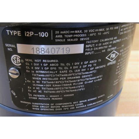 Fisher I2P-100 Transducer i2P100 - Used - Mara Industrial