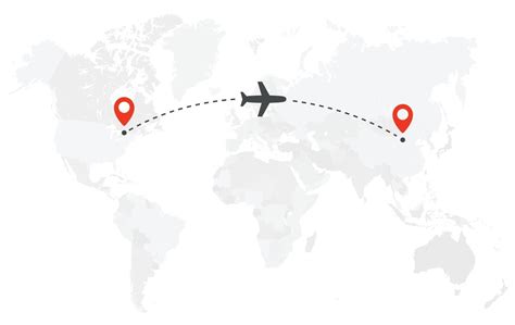 trayectoria de la línea del avión ruta de vuelo del avión aéreo con