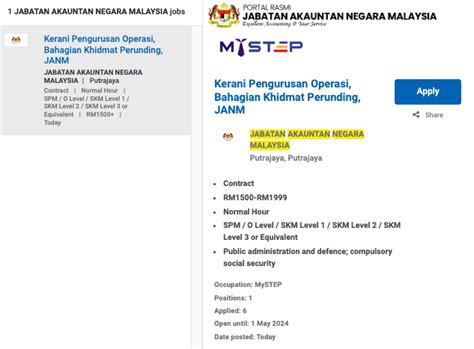 Iklan Jawatan Jabatan Akauntan Negara Malaysia JANM Jobs Hub