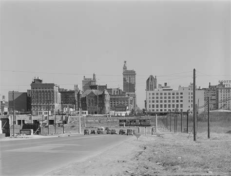 View Of Downtown From Commerce Near Industrial Now Riverfront January 1942 R Dallas