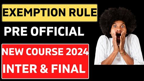 Exemption Rule New Course 2024 Pre Official New Ca Course 2024 For Ca