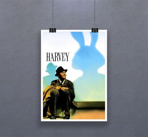 Harvey 1951 Poster Classic Movie Retro James Stewart Cinema - Etsy