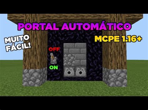 Como Fazer Um Portal Do Nether Autom Tico No Minecraft Pe