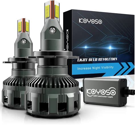 Koyoso Ampoules H Led Pour Lenticulaire Voiture W Lm Led