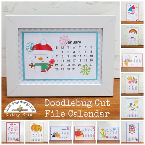 My Happy Place Doodlebug Design Cut Files Print And Cut Calendar