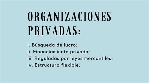 Organizaciones Publicas Y Privadas En M Xico Ppt