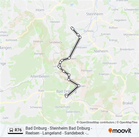 R76 Route Schedules Stops Maps Sthm Vinsebeck Schule Updated