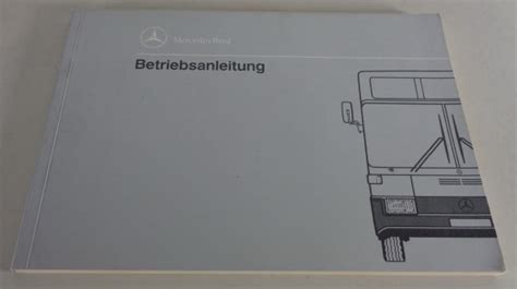 Betriebsanleitung Handbuch Mercedes Benz Bus O G Von Pk