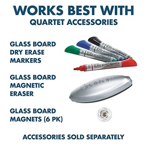 Quartet Glass Whiteboard, Magnetic Dry Erase Board, 8-1/2" x 11", with ...